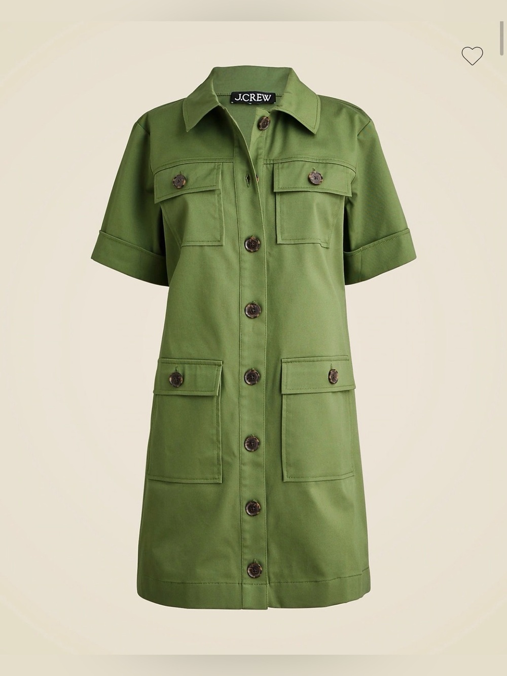 J.Crew Gamine Shirt-Dress in Stretch Twill Size 14